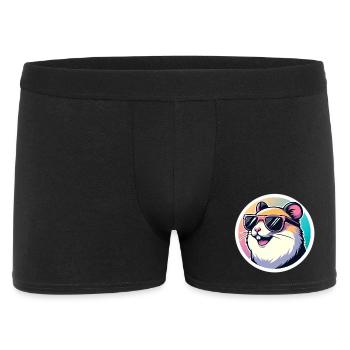 Hamster with sunglasses in pastel - Men's Boxer Shorts - black - Front