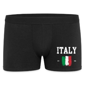 Italy Flag Brushstroke Design - Men's Boxer Shorts - black - Front