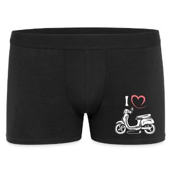 Ich liebe Roller - Elektro scooter Illustration - Männer Boxer Shorts - Schwarz - Vorne