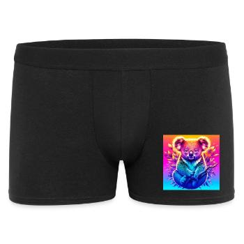 Koala - Männer Boxer Shorts - Schwarz - Vorne