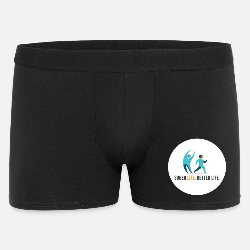 Sober Life. Better Life - Männer Boxer Shorts - Schwarz