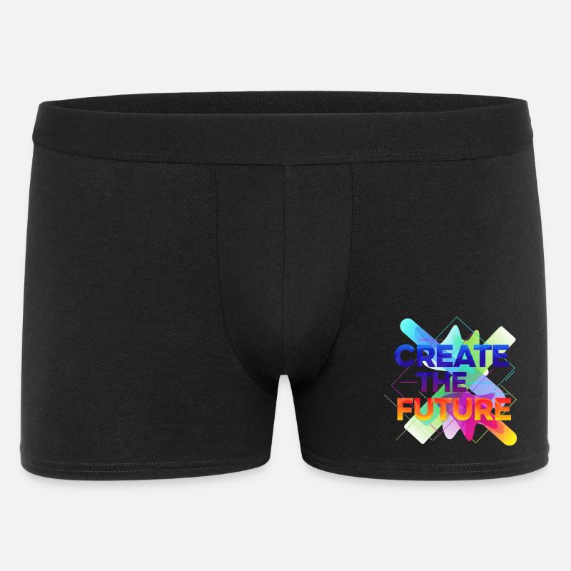 Create the future - Männer Boxer Shorts - Schwarz