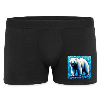 Eisbär - Männer Boxer Shorts - Schwarz - Vorne