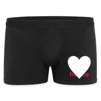 Herz mit Friedenssymbol in Pastellfarben - Männer Boxer Shorts - Schwarz - Vorne