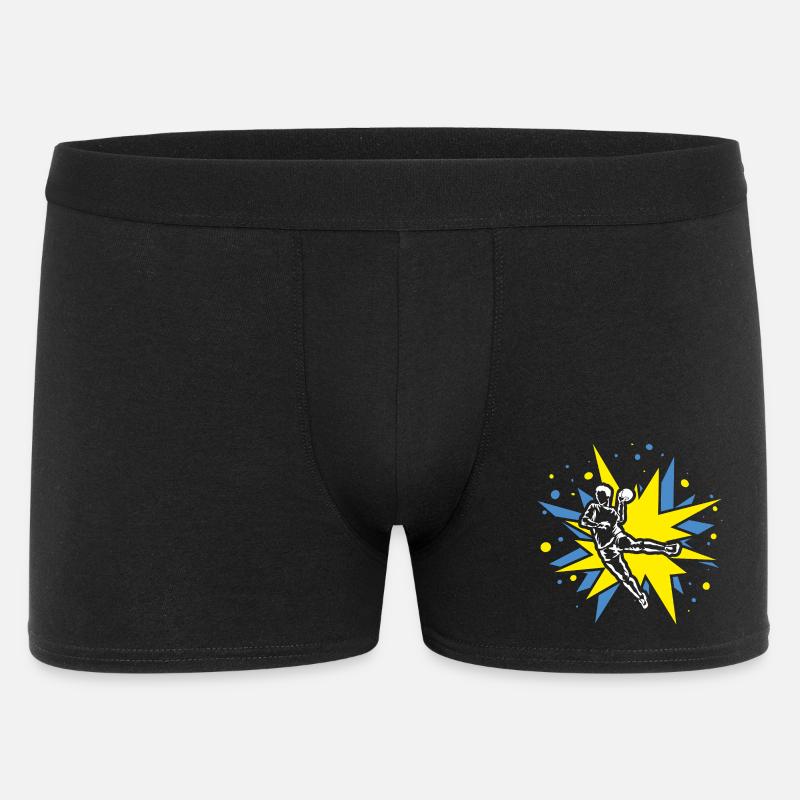Handball Design im Comic-Explosionen - Männer Boxer Shorts - Schwarz