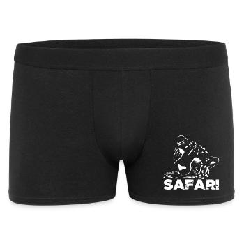 Safari Leopard Silhouette - Männer Boxer Shorts - Schwarz - Vorne