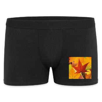 Autumn Fall Leaves - Men's Boxer Shorts - black - Front