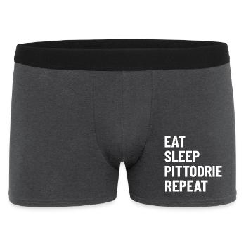 Eat Sleep Pittodrie Repeat - Men's Boxer Shorts - charcoal grey - Front