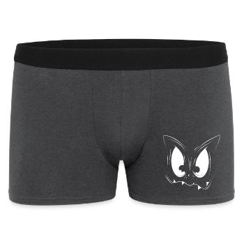 Cute monster face – big eyes & catches - Men's Boxer Shorts - charcoal grey - Front