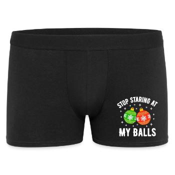 Stop Staring at my Balls - Men's Boxer Shorts - black - Front