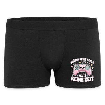 Retro Gamepad Slogan Motif Gamer Design - Men's Boxer Shorts - black - Front