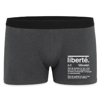 Freedom Definition Dictionary Style - Männer Boxer Shorts - Anthrazit - Vorne