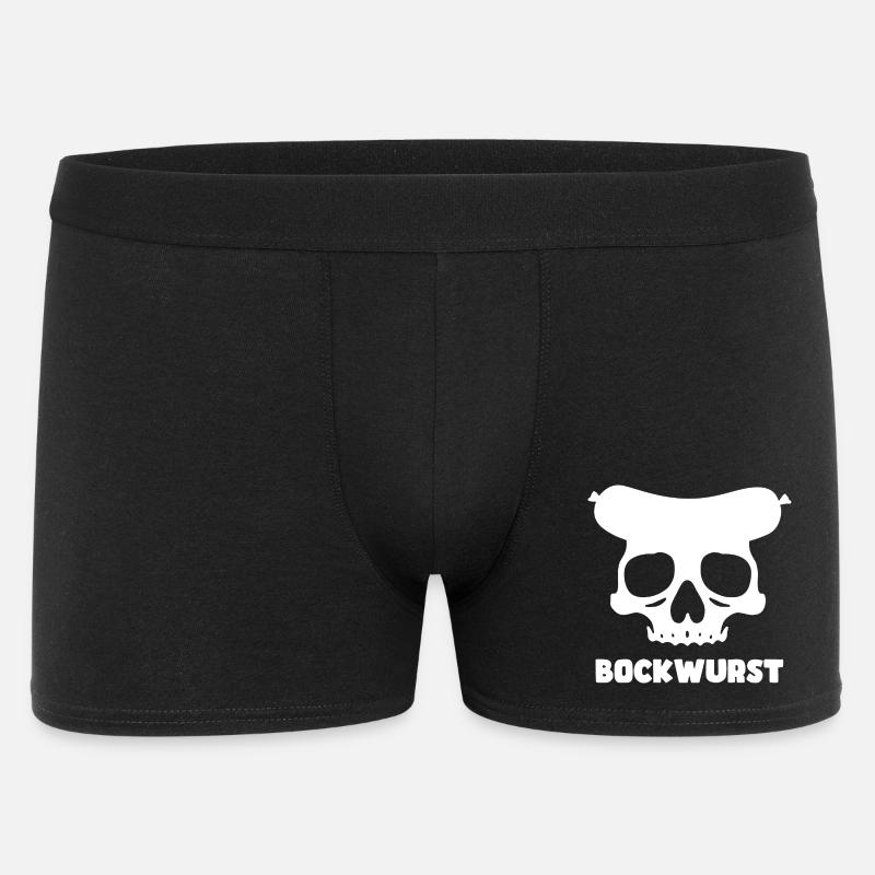 Graphique de crâne de Bockwurst - Boxer Homme - noir
