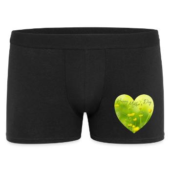 Cœur avec des fleurs pour cadeau de la fête des mères Fête des Mères - Boxer Homme - noir - Devant