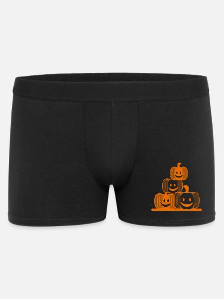 Four Laughing Pumpkins – Modern Halloween Icon - Men's Boxer Shorts - black