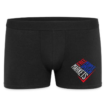 Free Speech Markets People Libertarian Freedom Logo - Men's Boxer Shorts - black - Front