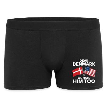 Dear Denmark We Hate Him Too - Men's Boxer Shorts - black - Front