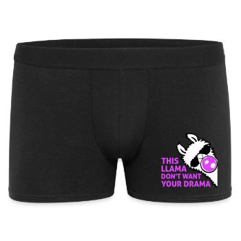 This Llama Don't Want Your Drama Bubble - Men's Boxer Shorts - black - Front