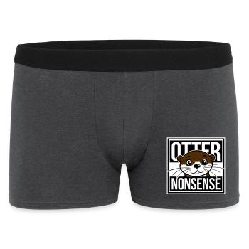 Otter Nonsense Funny Pun Otter Love Saying - Men's Boxer Shorts - charcoal grey - Front