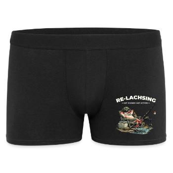 Angler Gift Husband Dad Fishing Re: Salmon & Action - Men's Boxer Shorts - black - Front