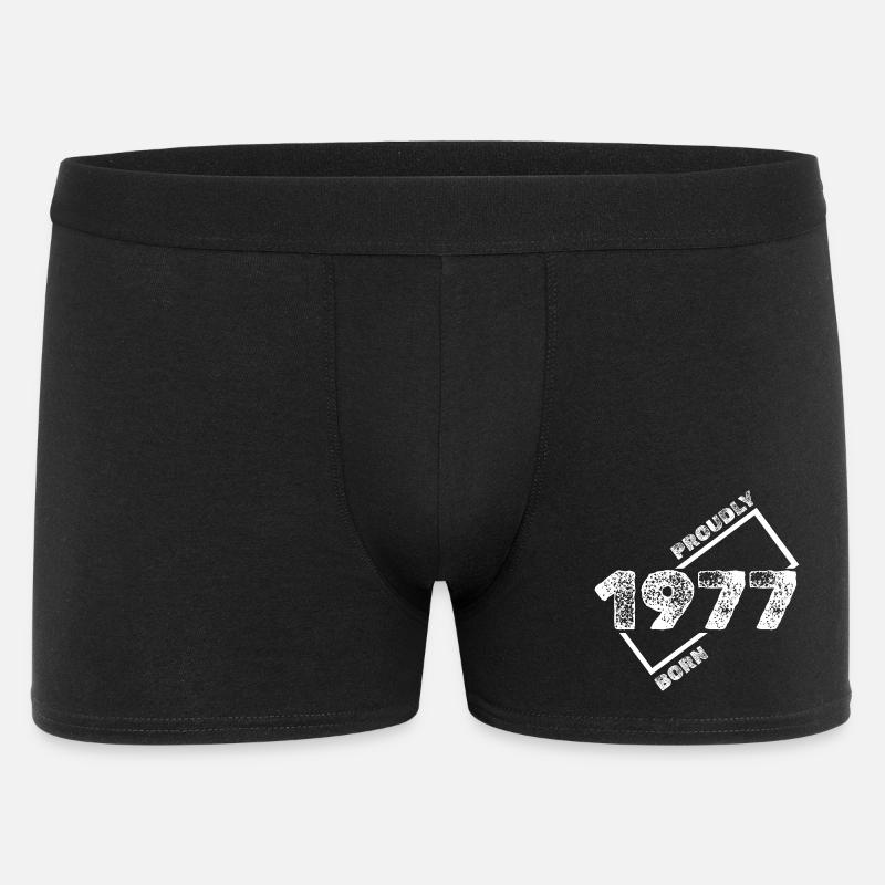 1977 - Männer Boxer Shorts - Schwarz