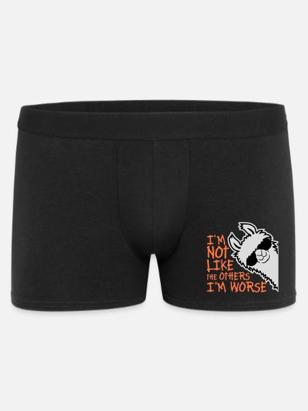 Lama-solbriller ikke som de andre Jeg er værre - Boxer Shorts til mænd - sort