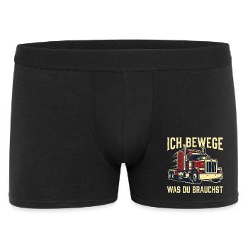 LKW Fahrer - Retro Trucker Spruch - Männer Boxer Shorts - Schwarz - Vorne