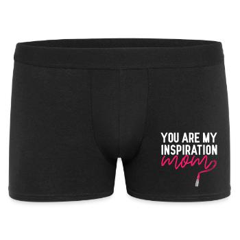 Tu es mon inspiration maman Chemise rouge à lèvres - Boxer Homme - noir - Devant