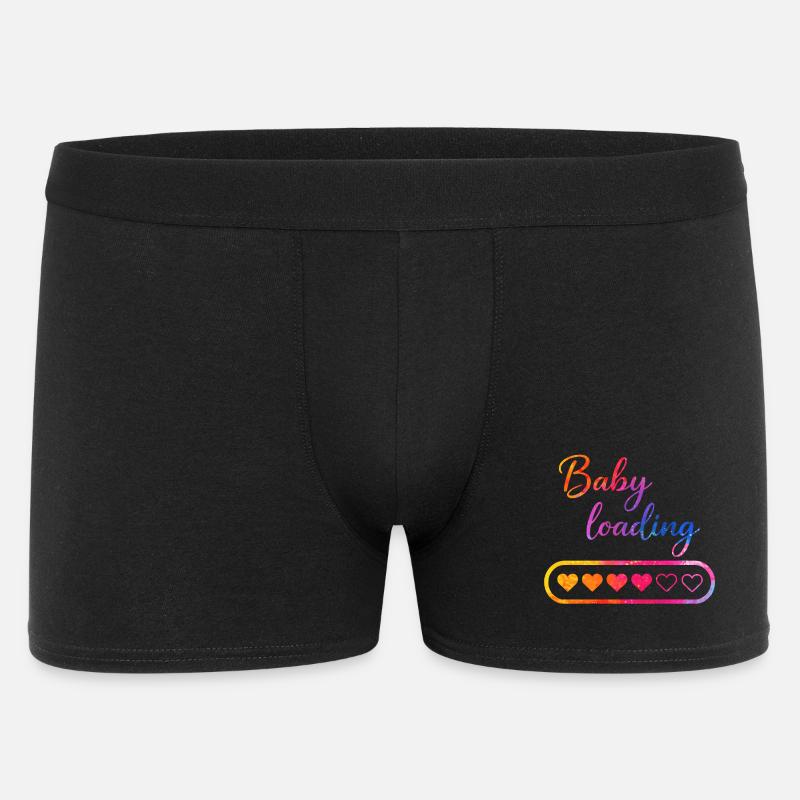 Baby loading herz - Männer Boxer Shorts - Schwarz