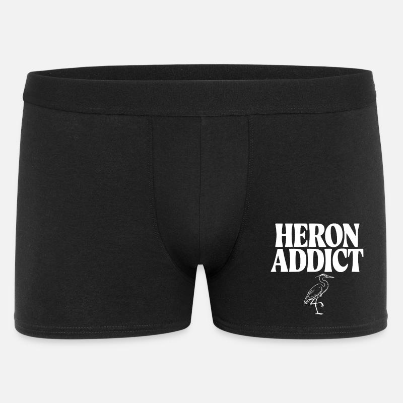 Reihersüchtiger - Männer Boxer Shorts - Schwarz