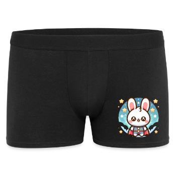 Helden Häschen Superheld Kaninchen - Männer Boxer Shorts - Schwarz - Vorne