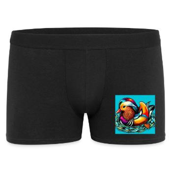 Mandarin duck - Men's Boxer Shorts - black - Front