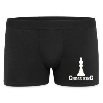 chess_king - Männer Boxer Shorts - Schwarz - Vorne