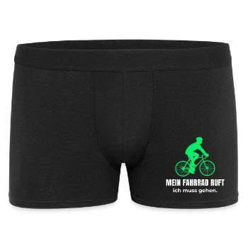 Mein Fahrrad ruft ich muss gehen - Lustiges Radfah - Männer Boxer Shorts - Schwarz - Vorne