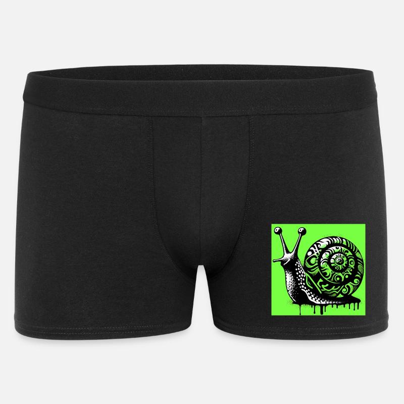 Schnecke - Männer Boxer Shorts - Schwarz