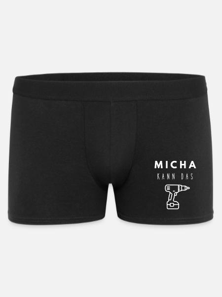 Michael Name Handwerker Werkzeug Akkuschrauber - Männer Boxer Shorts - Schwarz