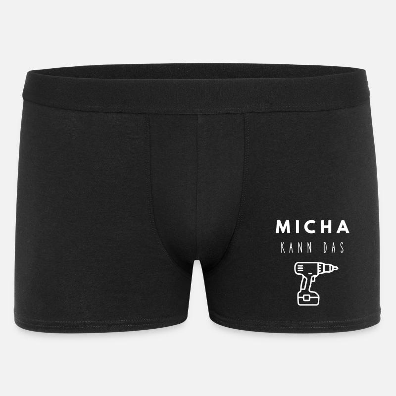 Michael Name Handwerker Werkzeug Akkuschrauber - Männer Boxer Shorts - Schwarz