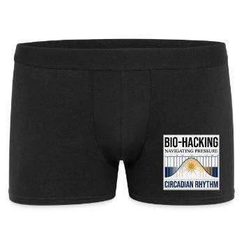 Bio Hacking - Männer Boxer Shorts - Schwarz - Vorne