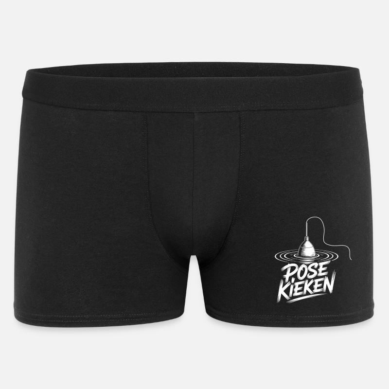Angler Pose Design - Männer Boxer Shorts - Schwarz