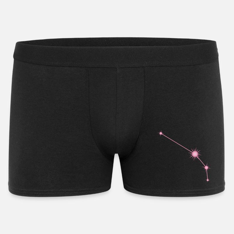 Widderstern Sternbild Tierkreiszeichen Pastellrosa - Männer Boxer Shorts - Schwarz