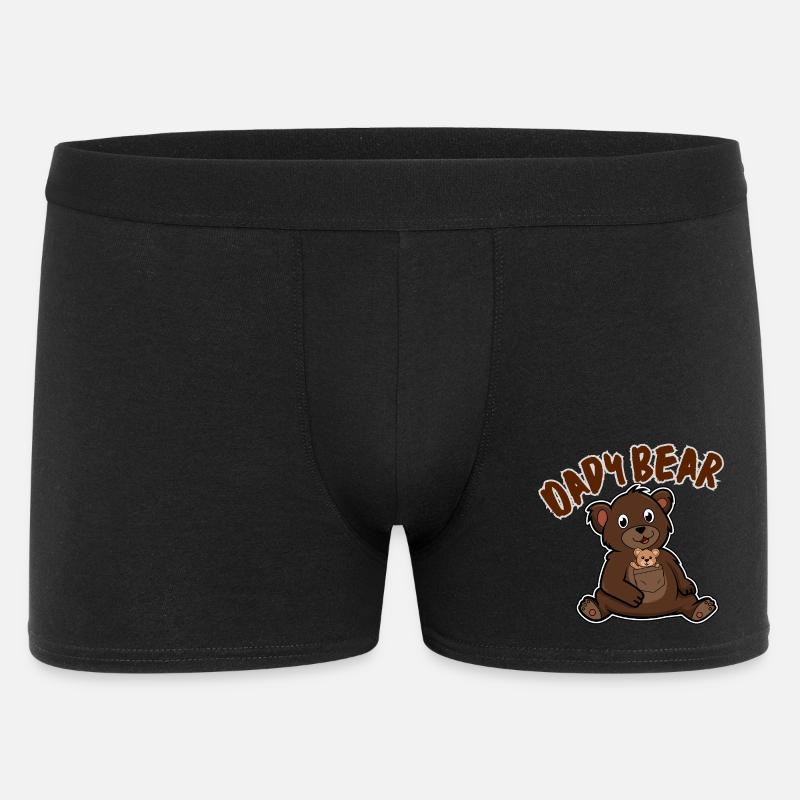 Papa Bear and his Bear - Men's Boxer Shorts - black