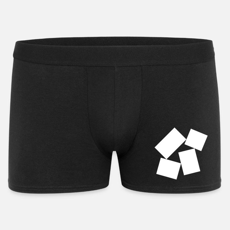 Composition des carrés en gras - Boxer Homme - noir