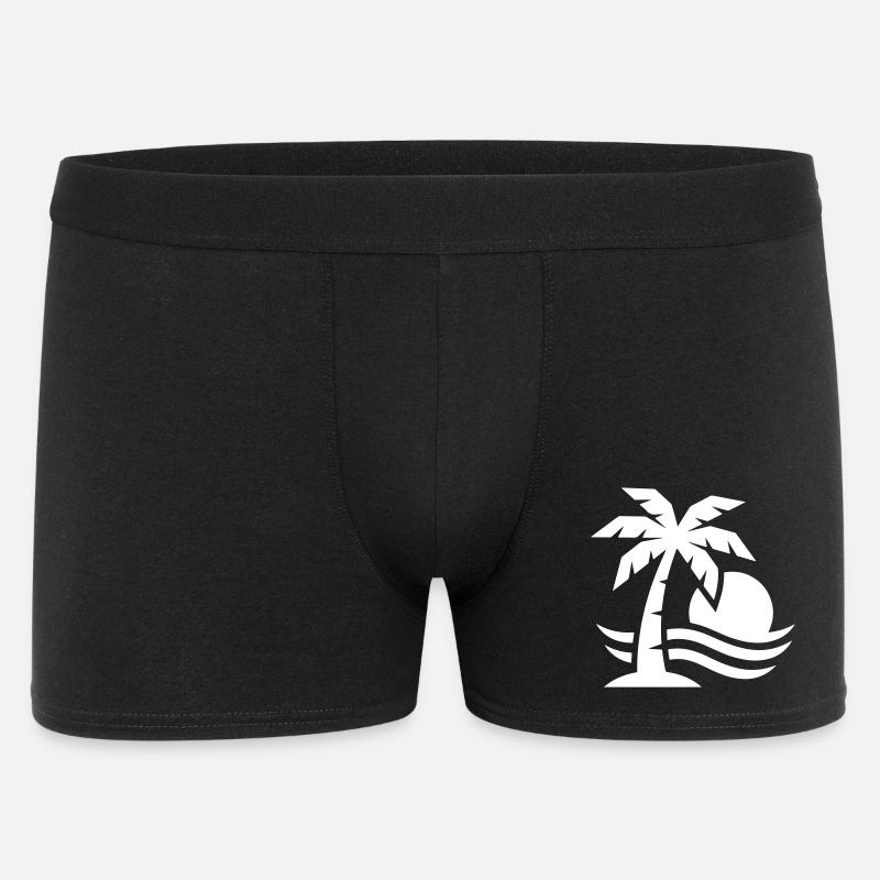 Palme Strand Sonne - Männer Boxer Shorts - Schwarz