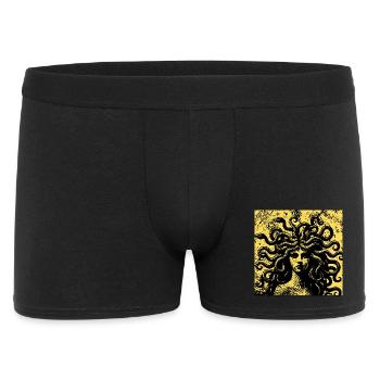 Hard techno rave outfit - Méduse industrial techno - Men's Boxer Shorts - black - Front
