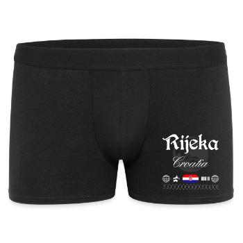 Rijeka Croatia Streetwear Travel Souvenir - Men's Boxer Shorts - black - Front