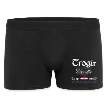 Trogir Kroatien Streetwear Reise Souvenir - Männer Boxer Shorts - Schwarz - Vorne