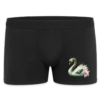 Dark Swan with Skulls and Flowers - Men's Boxer Shorts - black - Front