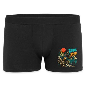 Trailrun - Männer Boxer Shorts - Schwarz - Vorne