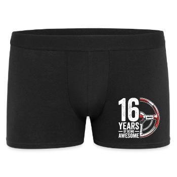 Seize ans de roues géniales - Boxer Homme - noir - Devant