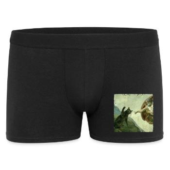Chat gifle la main de Dieu Mème des chats drôles - Boxer Homme - noir - Devant